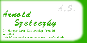 arnold szeleczky business card